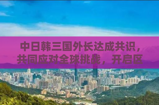 中日韩三国外长达成共识，共同应对全球挑战，开启区域合作新篇章