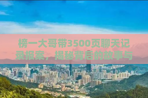 榜一大哥带3500页聊天记录报案，揭秘背后的故事与真相